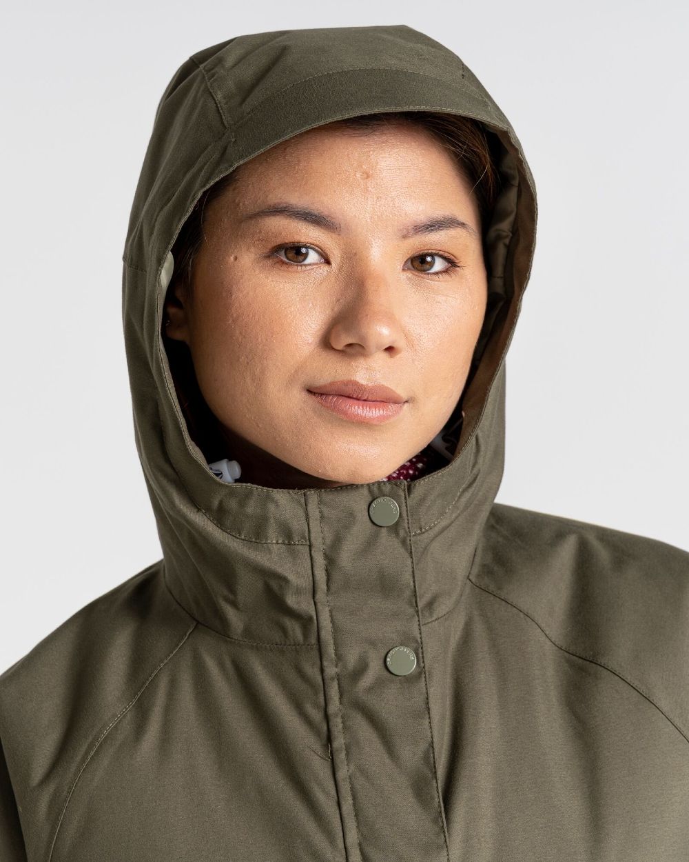 Craghoppers Caithness Long Waterproof Jacket in Wild Olive 