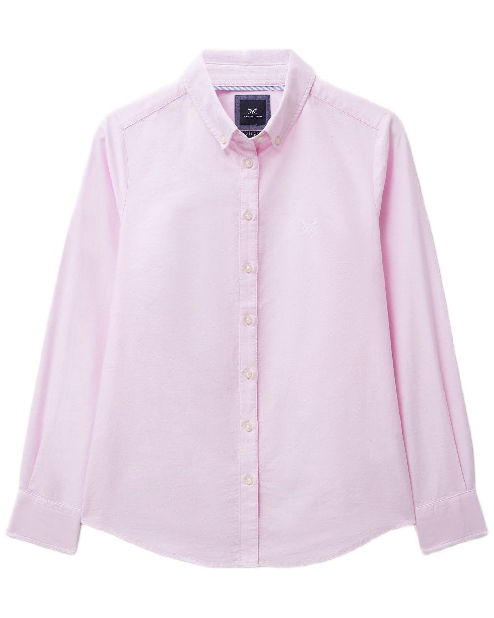 Pink Coloured Crew Clothing Womens Bracken Oxford Shirt on white background 