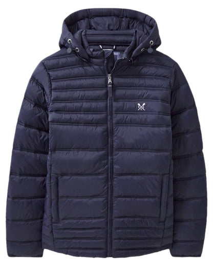 Navy Coloured Crew Clothing Womens Lightweight Padded Jacket on white background 