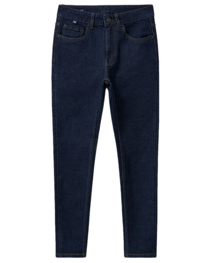 Dark Wash Coloured Crew Clothing Womens Skinny Jeans on white background 