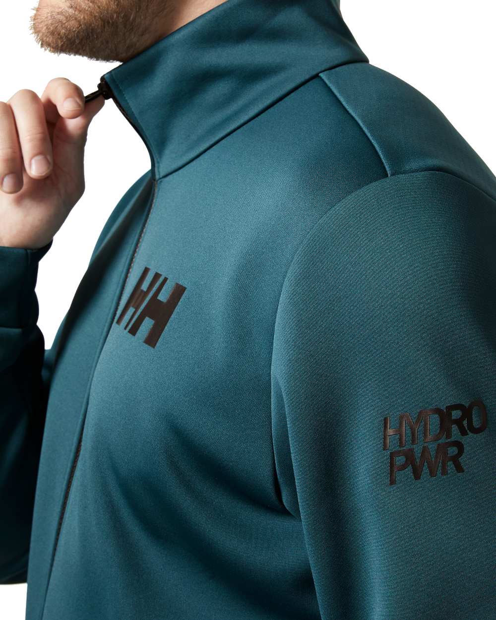 Dark Creek coloured Helly Hansen Mens HP Fleece Jacket 2.0 on white background 