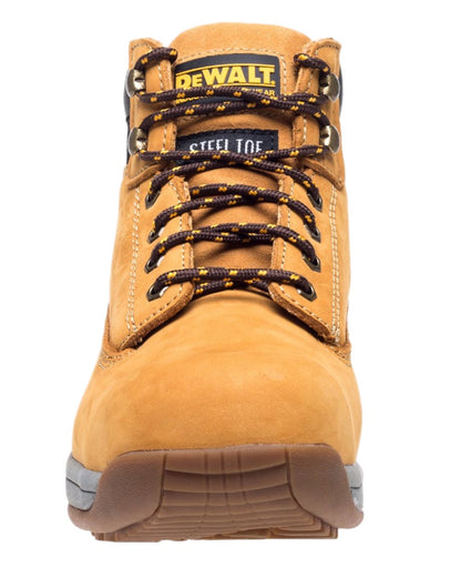 Beige Coloured DeWalt Apprentice Nubuck Safety Hiker Boots on white background 