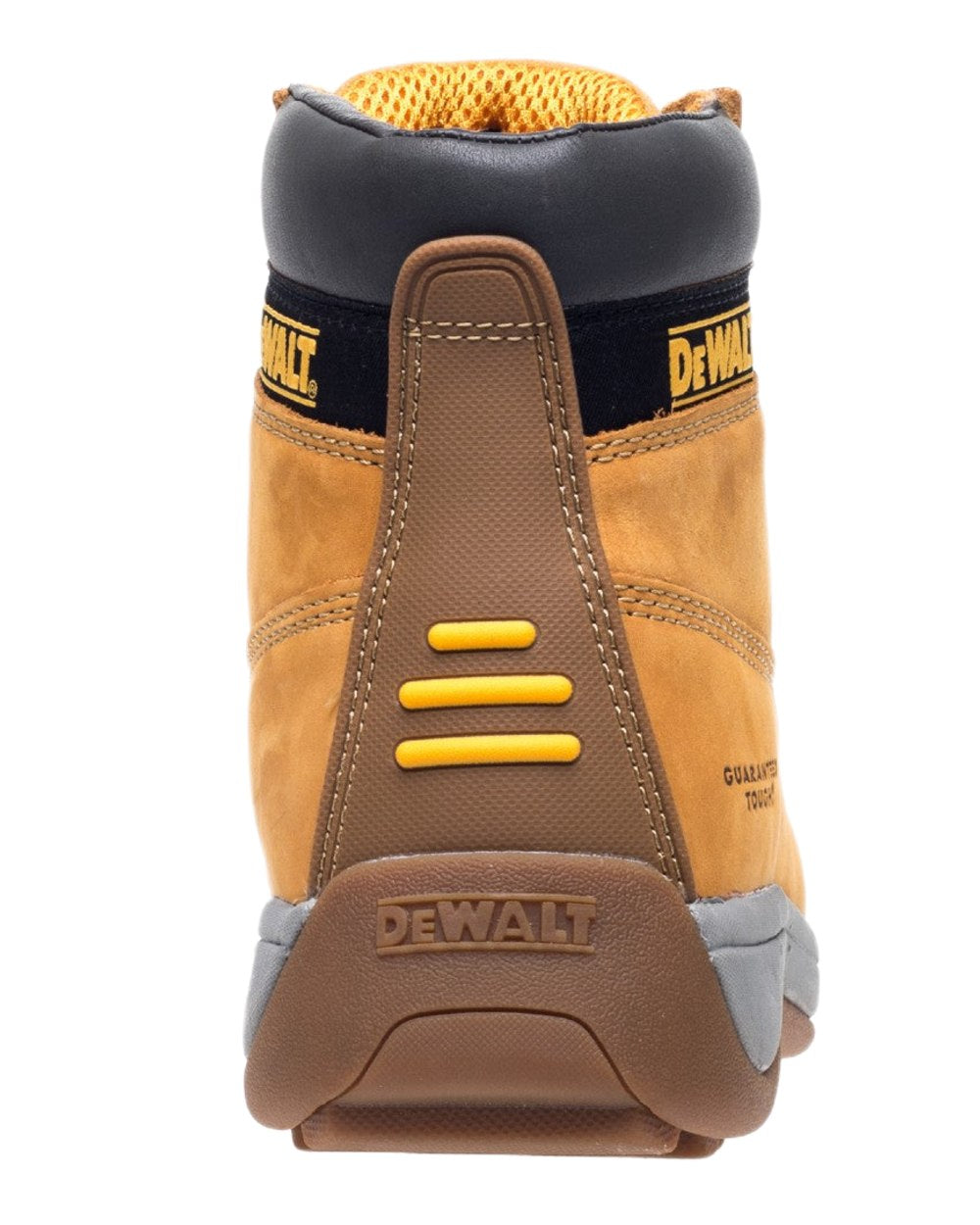 Beige Coloured DeWalt Apprentice Nubuck Safety Hiker Boots on white background 