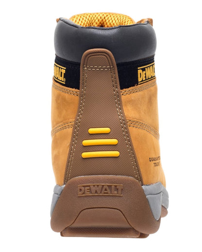 Beige Coloured DeWalt Apprentice Nubuck Safety Hiker Boots on white background 