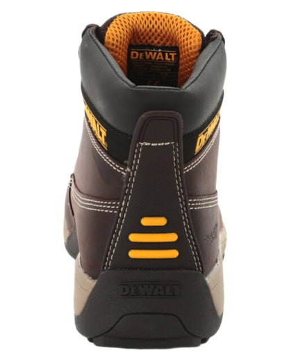 Brown Coloured DeWalt Apprentice Nubuck Safety Hiker Boots on white background 