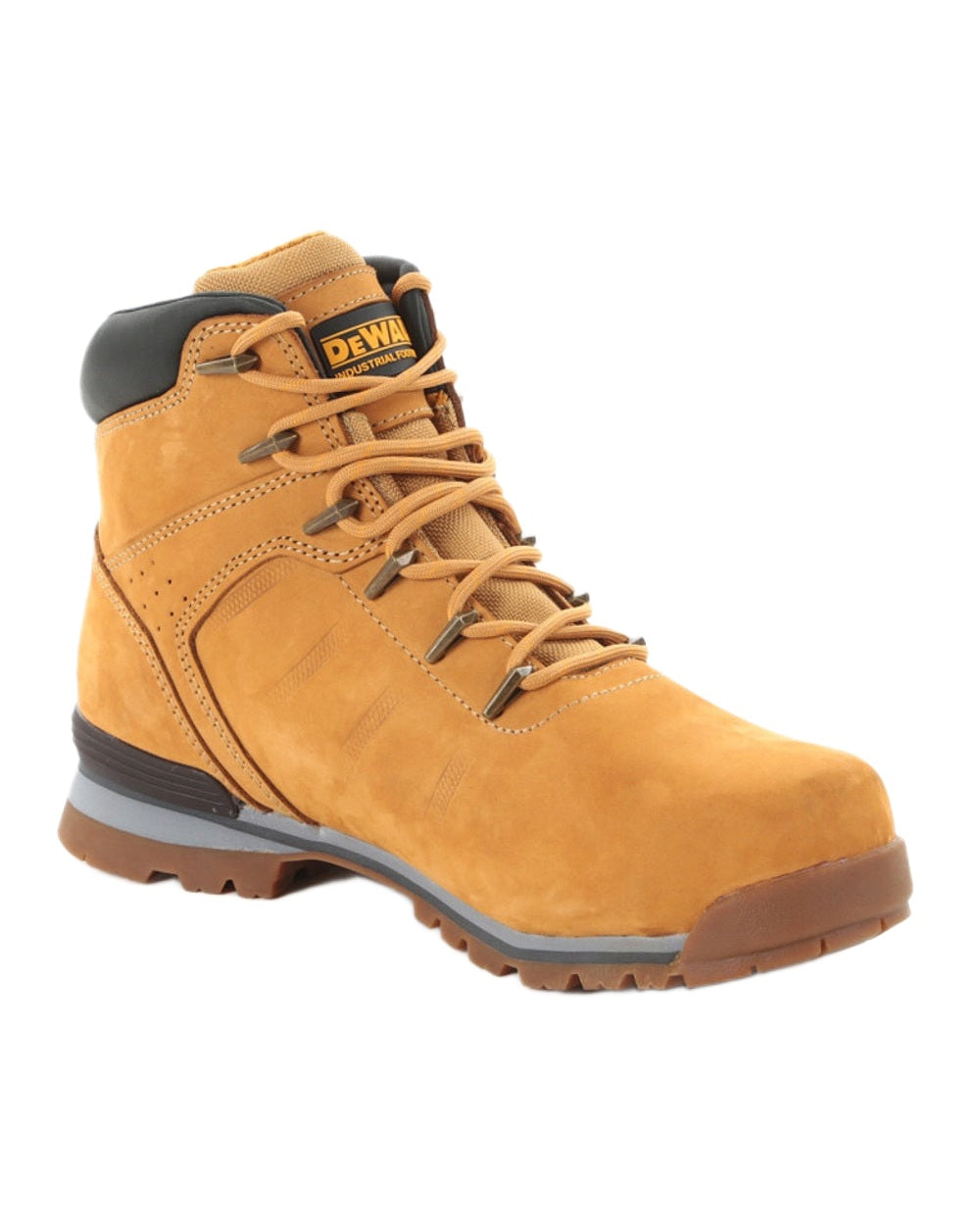 Honey Coloured DeWalt Carlisle Nubuck Lightweight Safety Boots on white background 