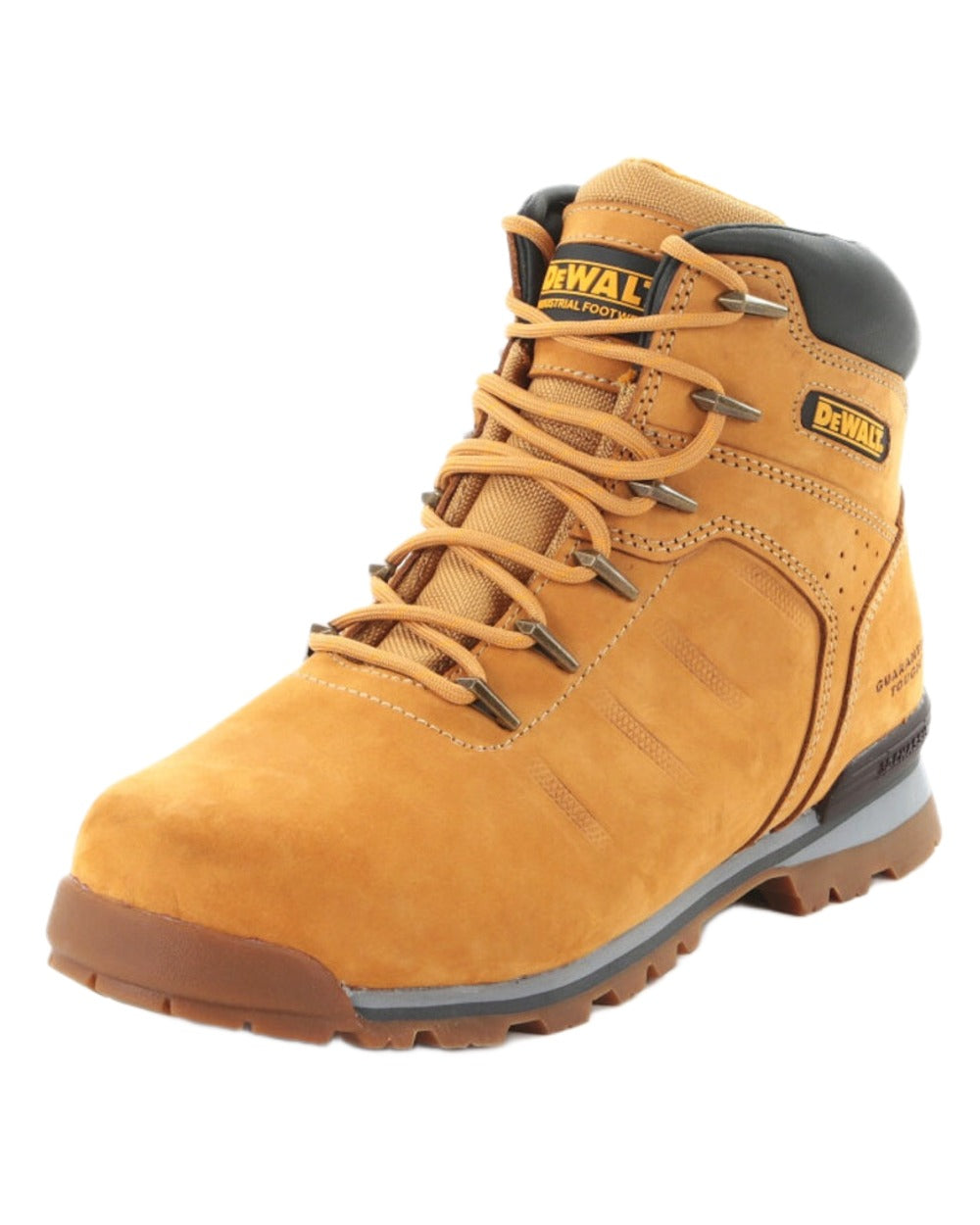 Honey Coloured DeWalt Carlisle Nubuck Lightweight Safety Boots on white background 