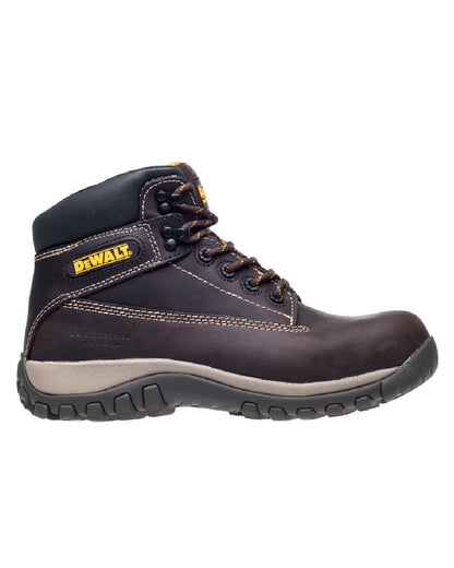 Brown Coloured DeWalt Hammer Non-Metallic Safety Boot on white background 