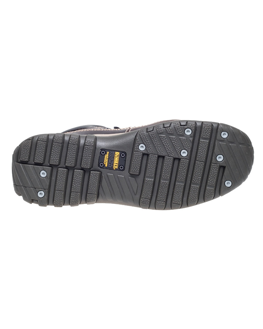 Brown Coloured DeWalt Hammer Non-Metallic Safety Boot on white background 