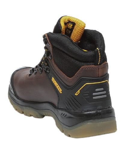Brown Coloured DeWalt Newark Waterproof Safety Hiker Boots on white background 