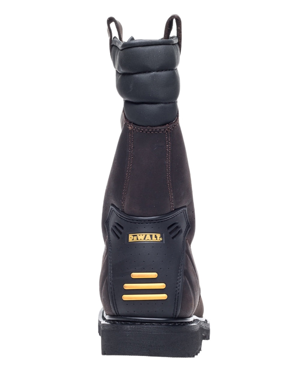 Brown Coloured DeWalt Rigger Safety Boots on white background 