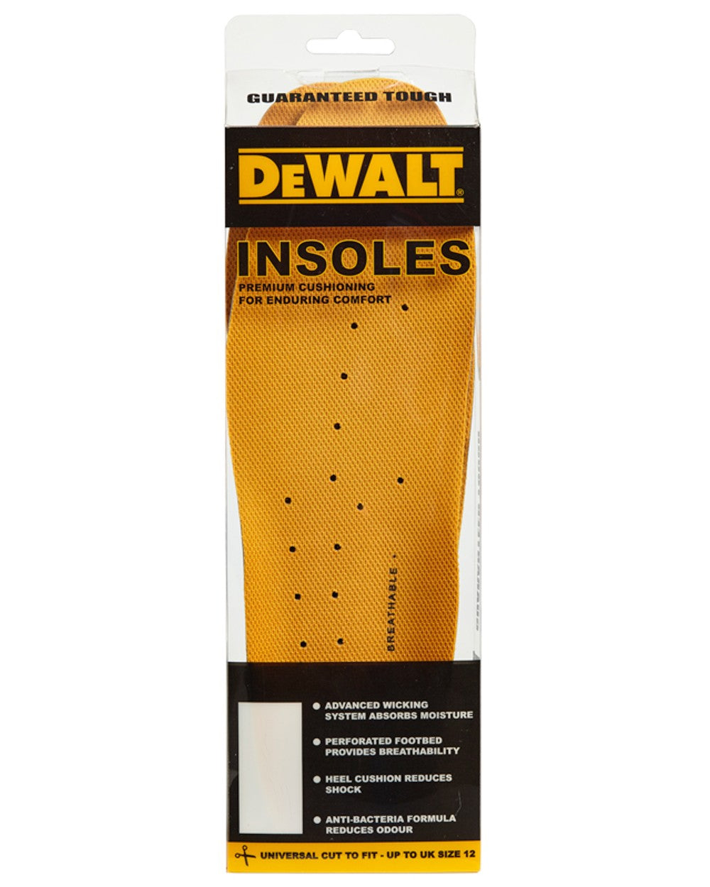 DeWalt PU Comfort Insoles in Yellow