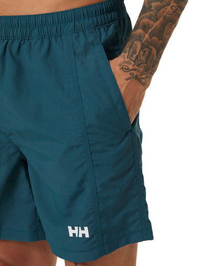 Dark Creek coloured Helly Hansen Mens Calshot Trunks on a white background 