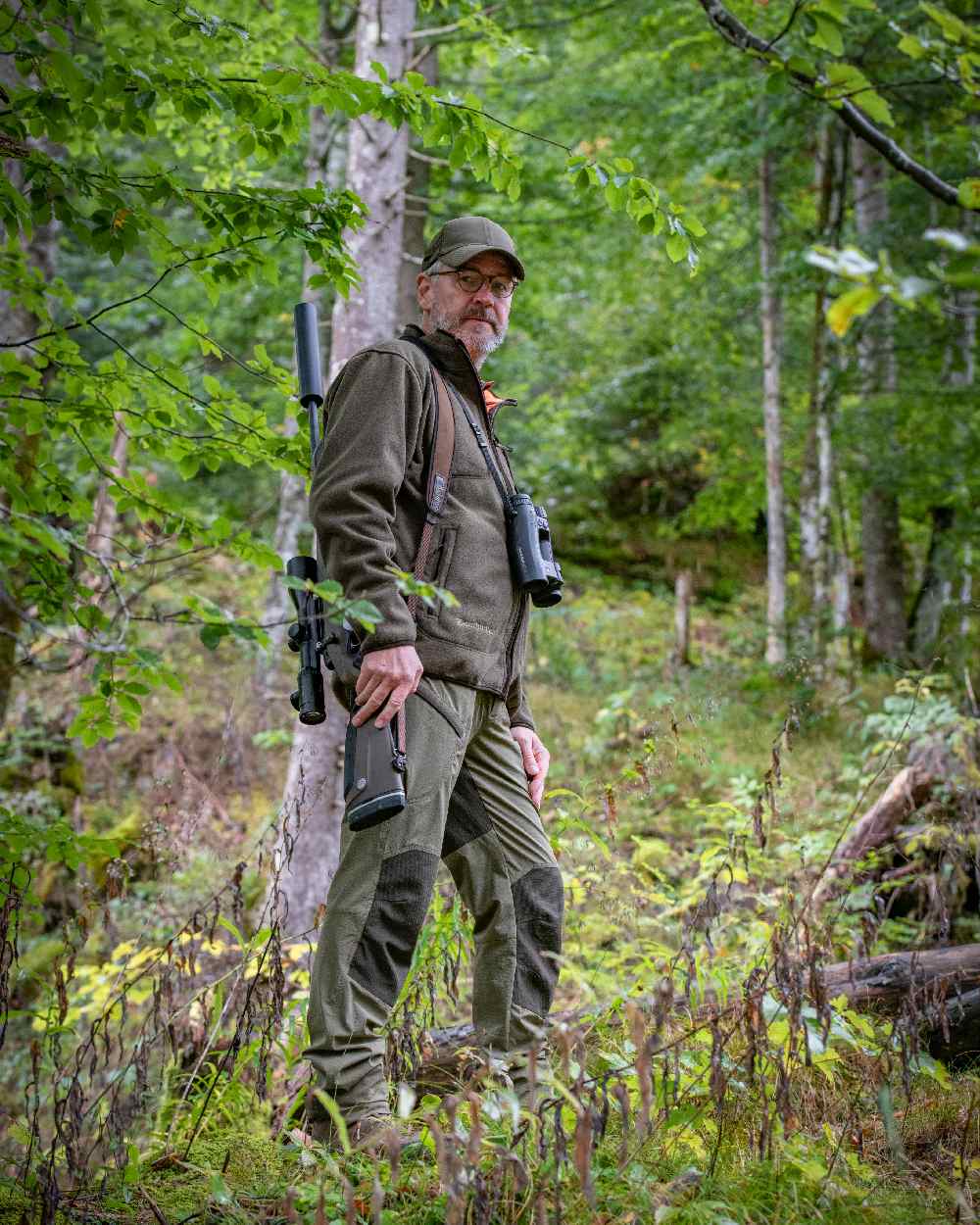 Capers Coloured Deerhunter Anti-Insect Trousers With HHL Treatment on forest background 