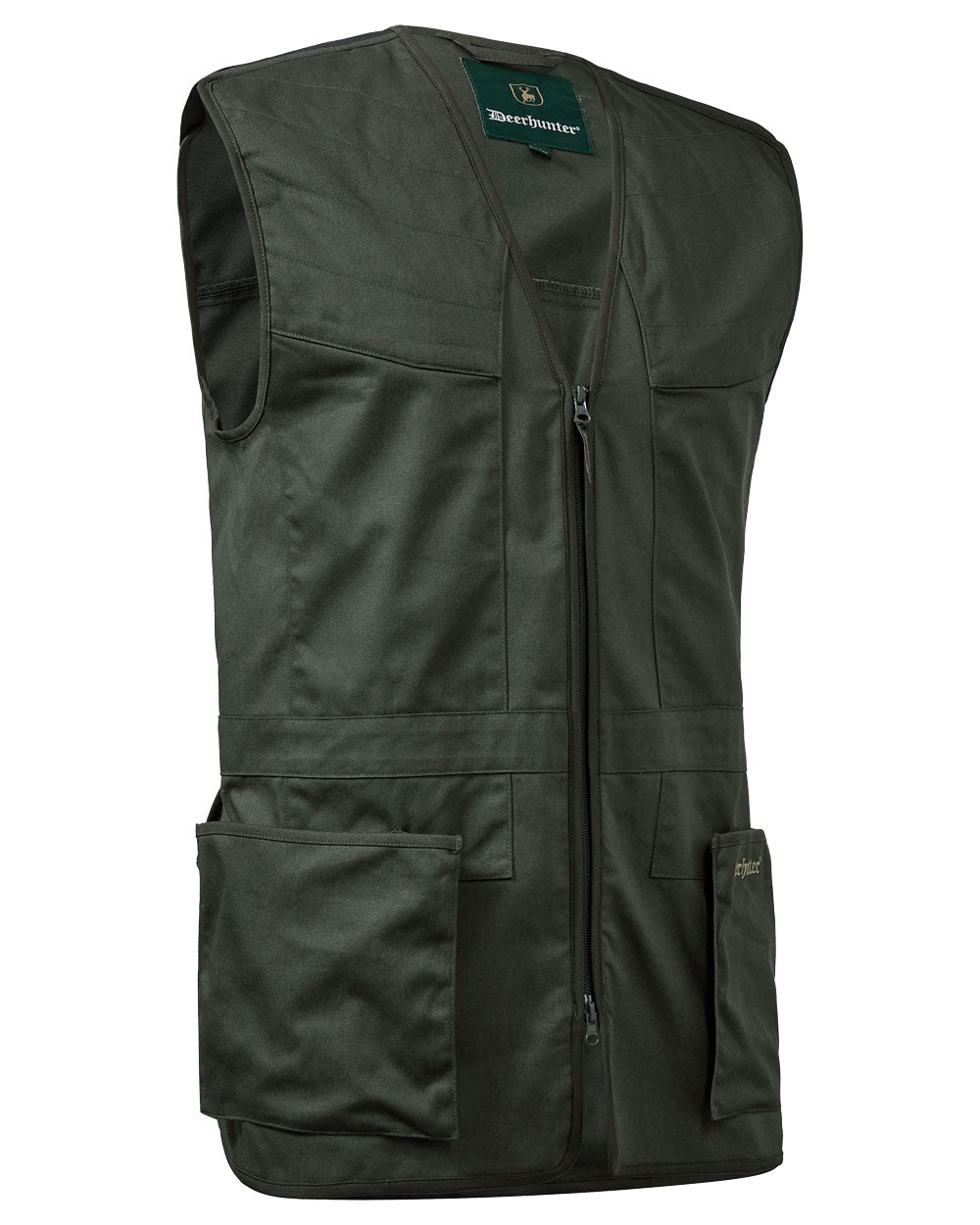 Timber coloured Deerhunter Atlas Shooting Waistcoat on White background 