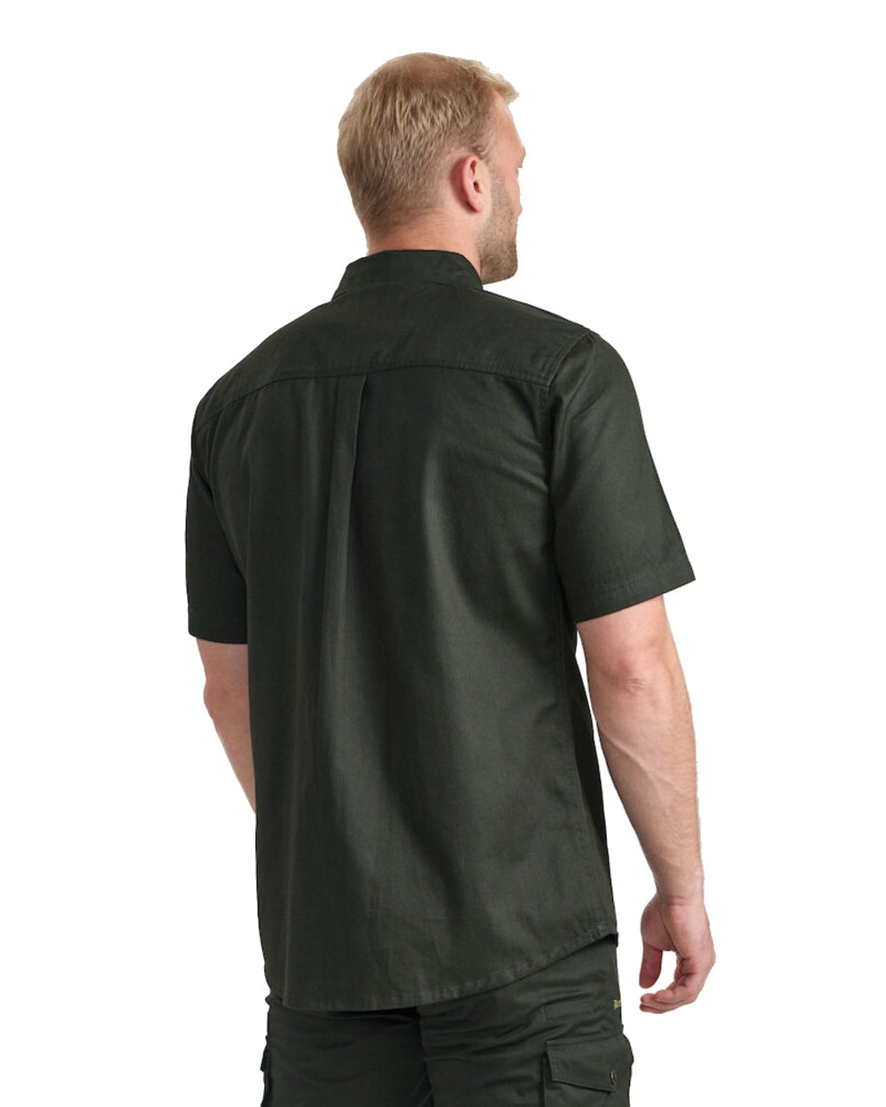 Timber coloured Deerhunter Atlas Short Sleeve Shirt on White background 