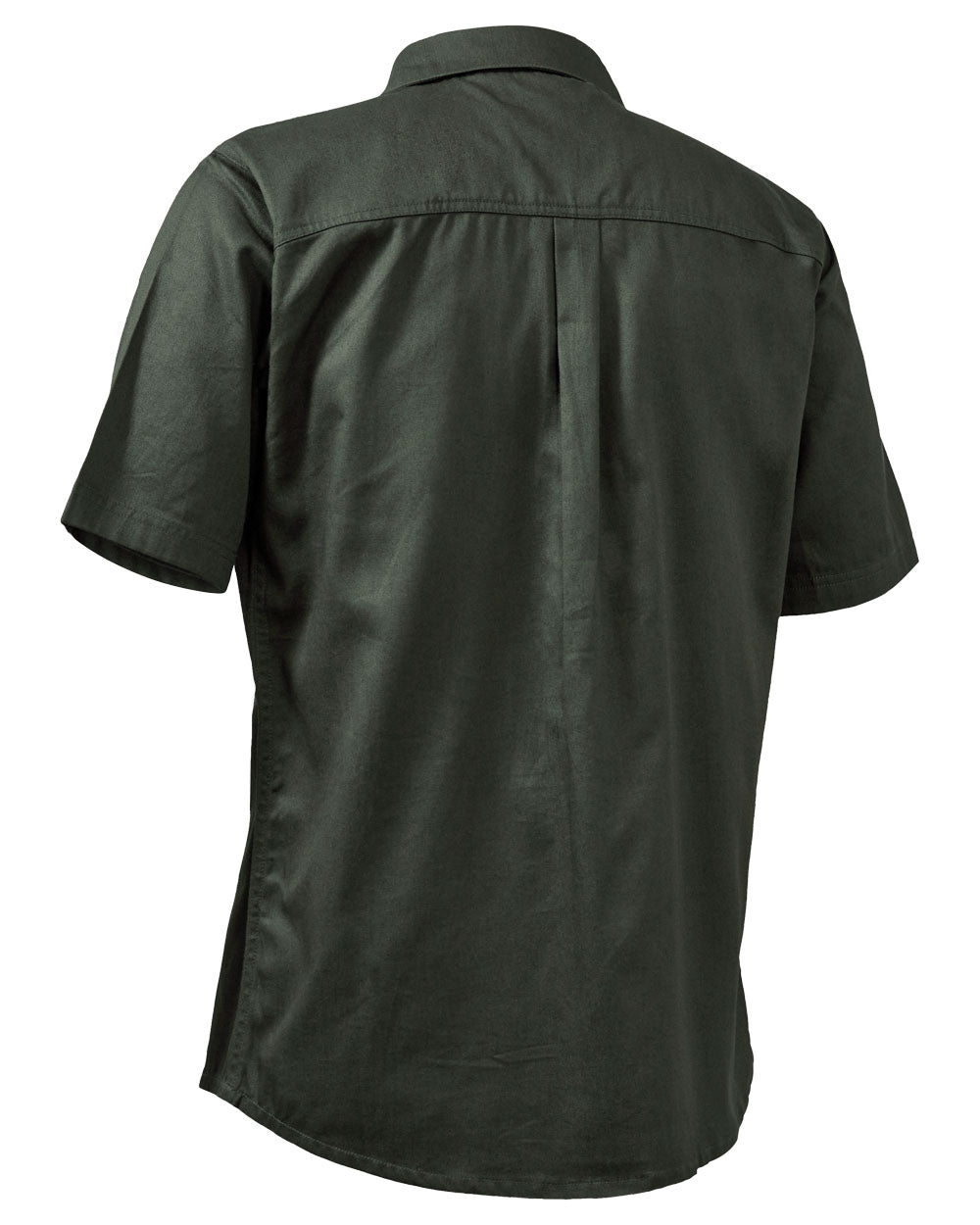 Timber coloured Deerhunter Atlas Short Sleeve Shirt on White background 