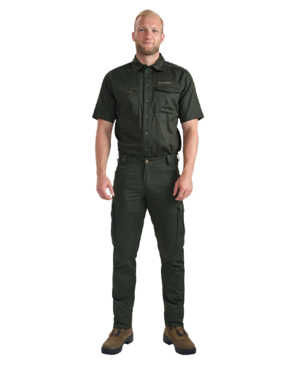 Timber coloured Deerhunter Atlas Trousers on White background 