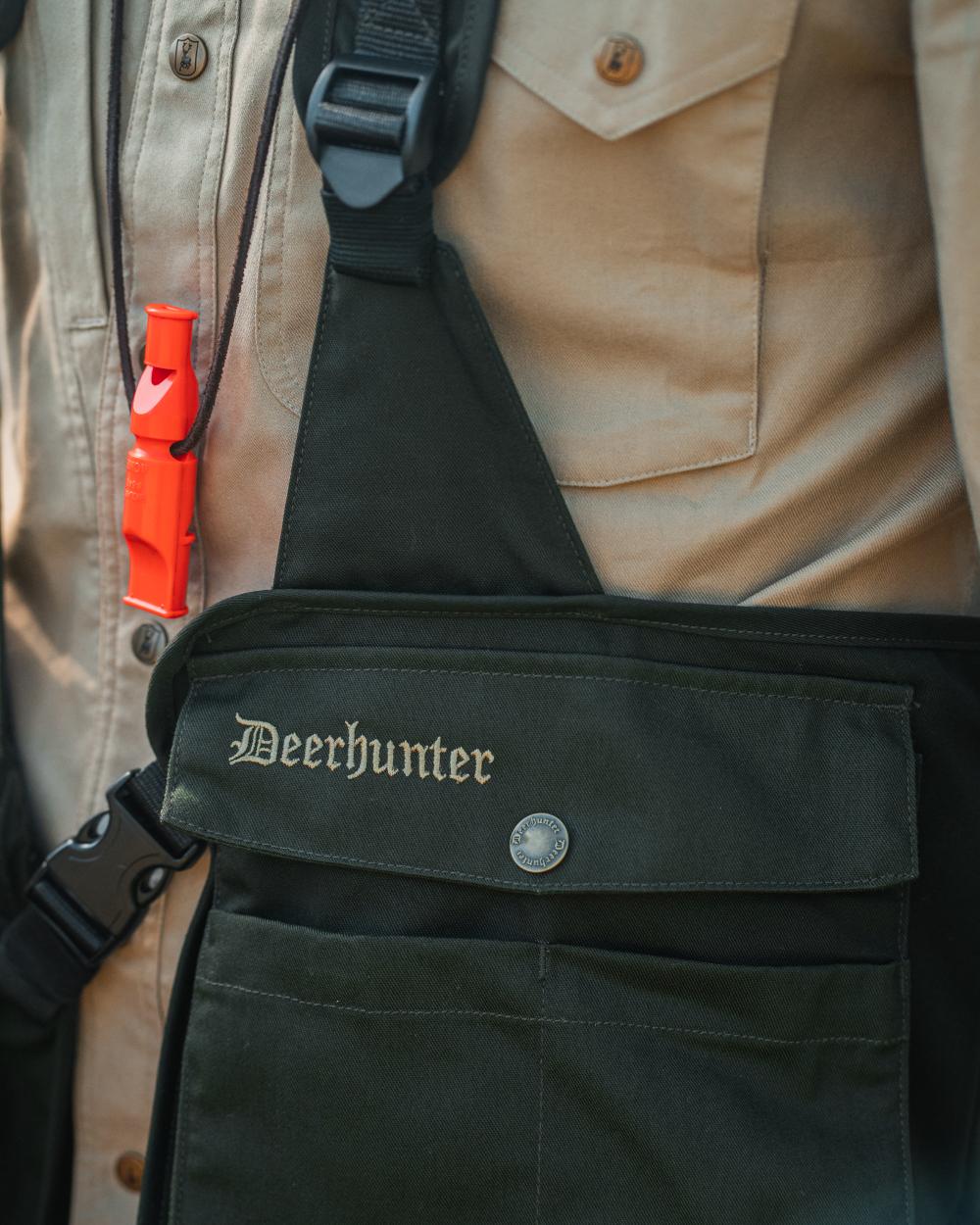 Timber coloured Deerhunter Atlas Waistcoat on forest background 