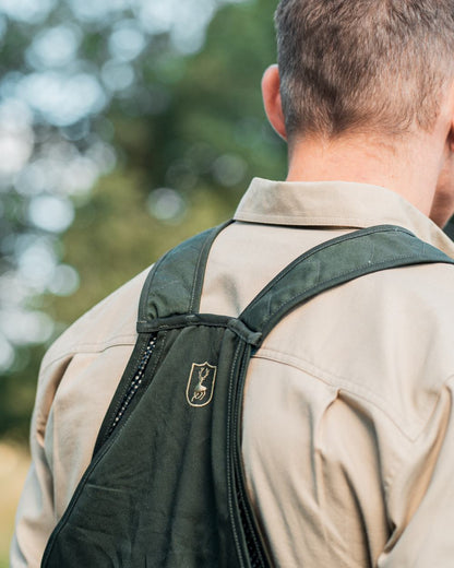 Timber coloured Deerhunter Atlas Waistcoat on forest background 