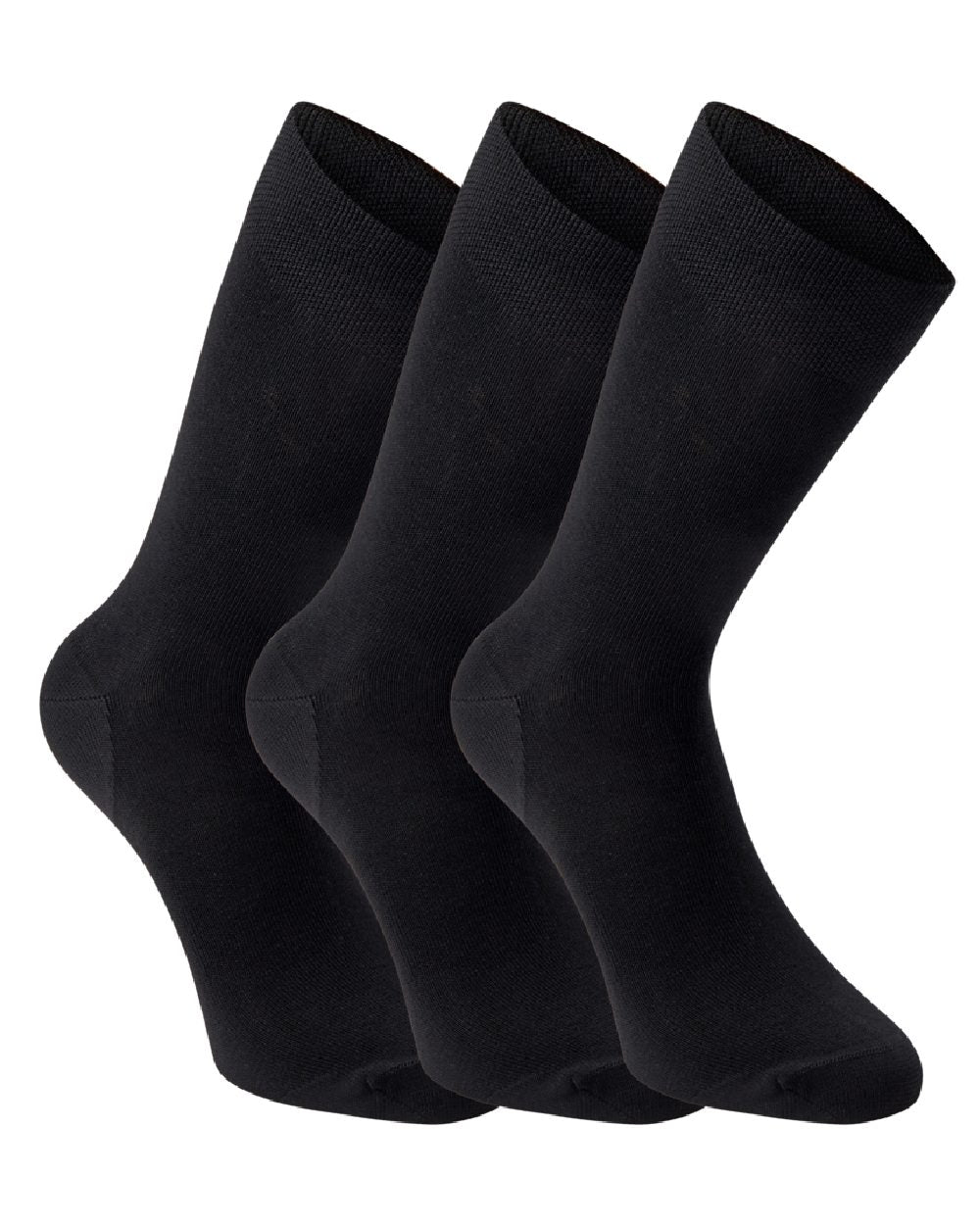 Black Ink coloured Deerhunter Bamboo Socks 3 Pack on white background 