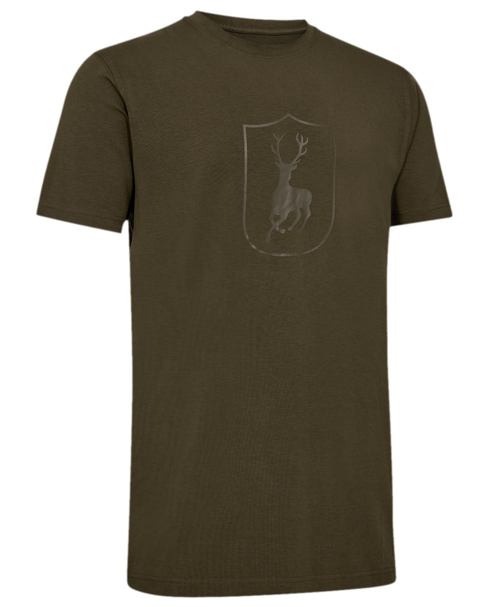 Deep Green Coloured Deerhunter Bamboo T-Shirt on white background 