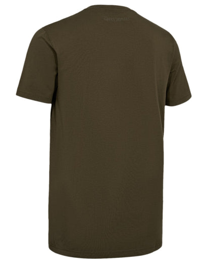 Deep Green Coloured Deerhunter Bamboo T-Shirt on white background 
