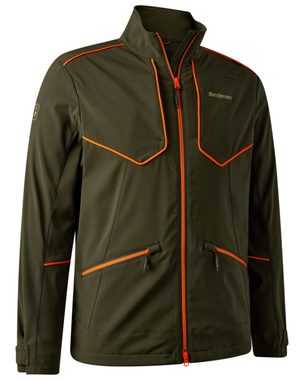 Forest Green coloured Deerhunter Chamois Jacket on white background 