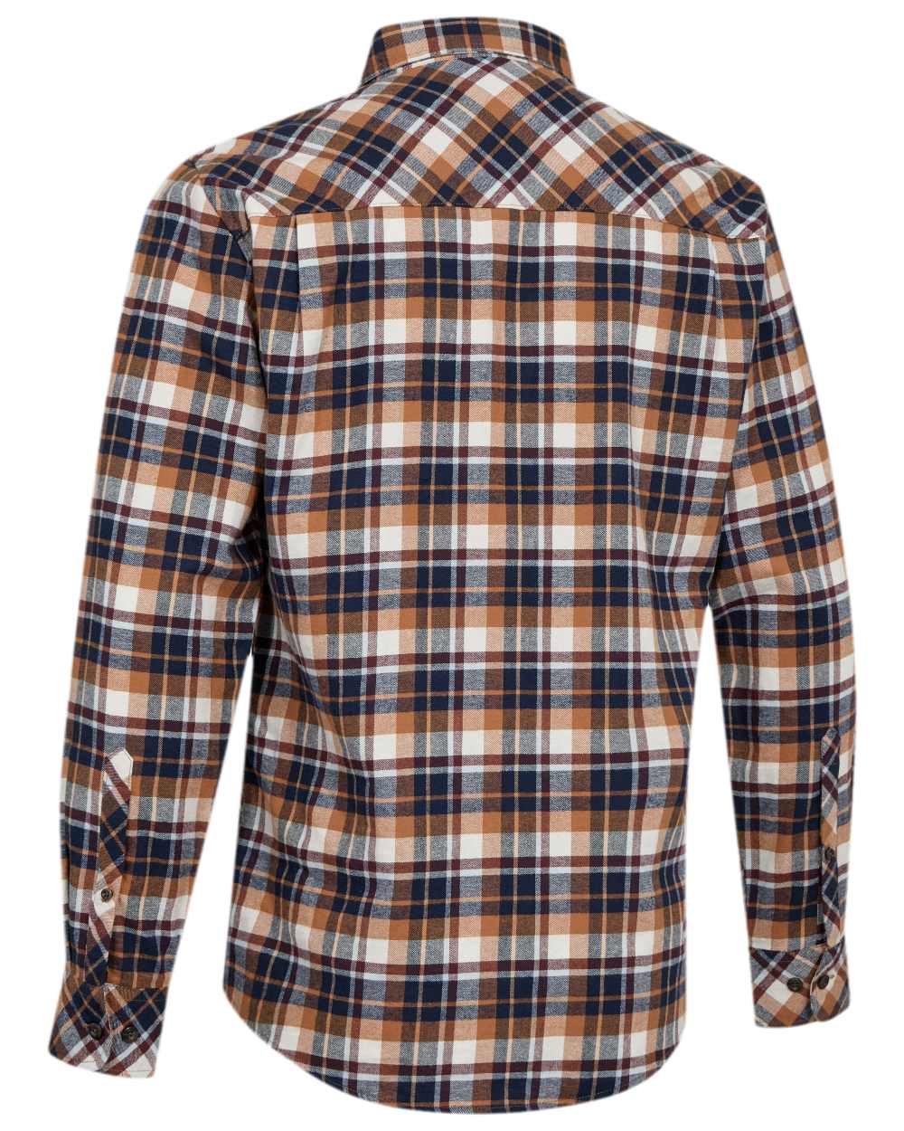 Brown Check Coloured Deerhunter Charles Shirt on white background 
