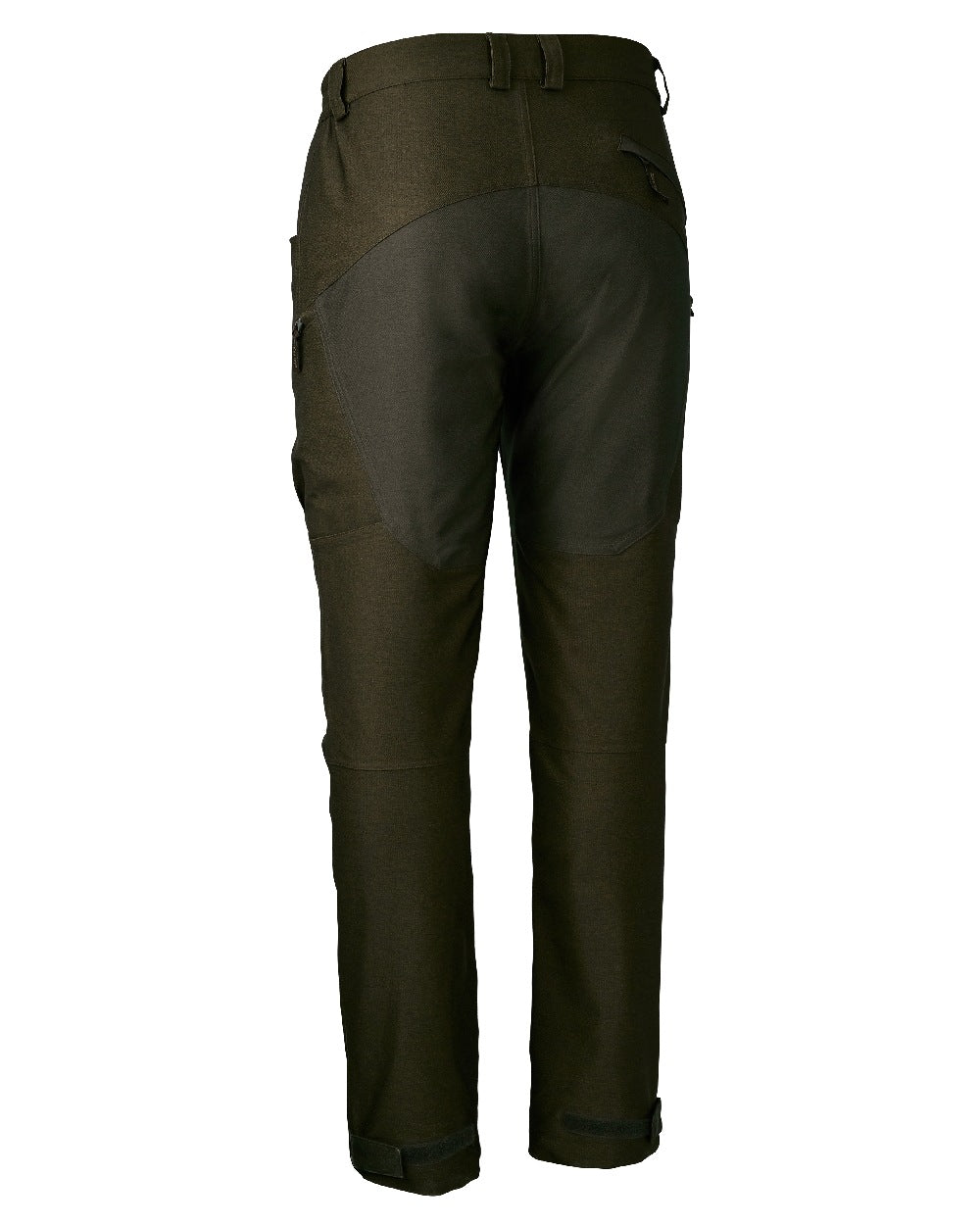 Olive Night Melange coloured Deerhunter Chasse Trousers on white background 