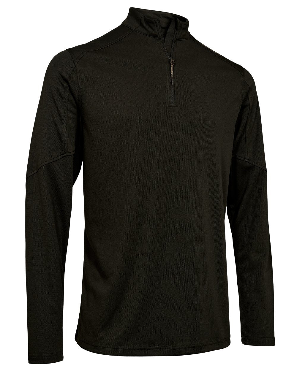 Forest Ember coloured Deerhunter Climate Half Zip Long Sleeve T-Shirt with 37.5® Technology on white background 