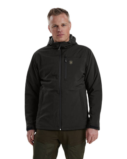 Black coloured Deerhunter Denver Winter Jacket on white background 