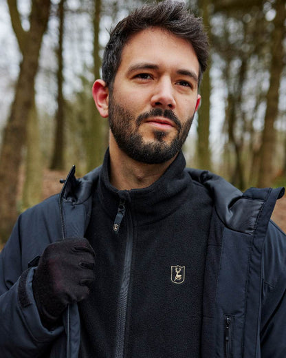 Dark Blue coloured Deerhunter Denver Winter Jacket on white background 