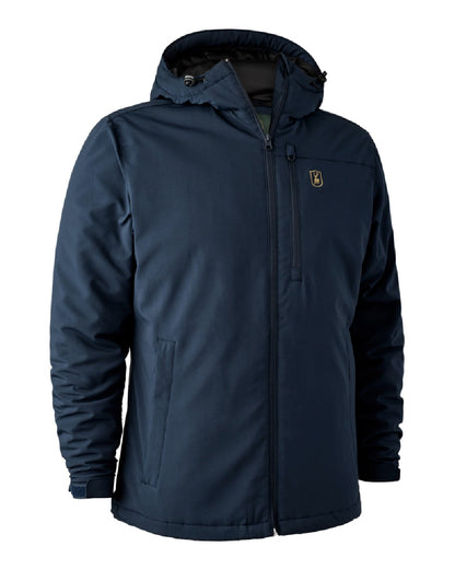 Dark Blue coloured Deerhunter Denver Winter Jacket on white background 