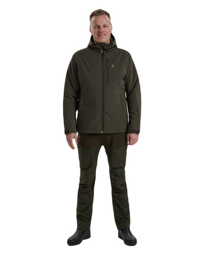 Timber coloured Deerhunter Denver Winter Jacket on white background 