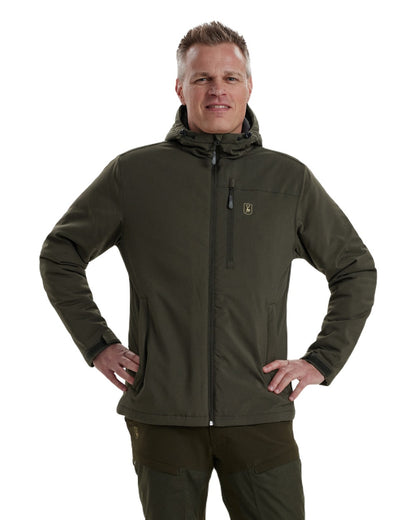 Timber coloured Deerhunter Denver Winter Jacket on white background 