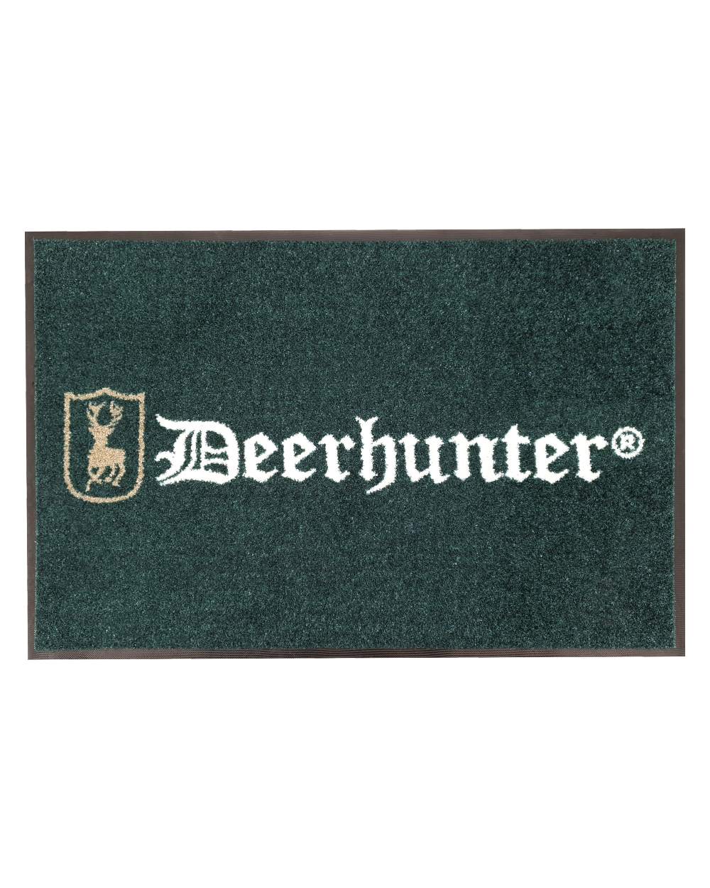 Green coloured Deerhunter Door Mat on white background 
