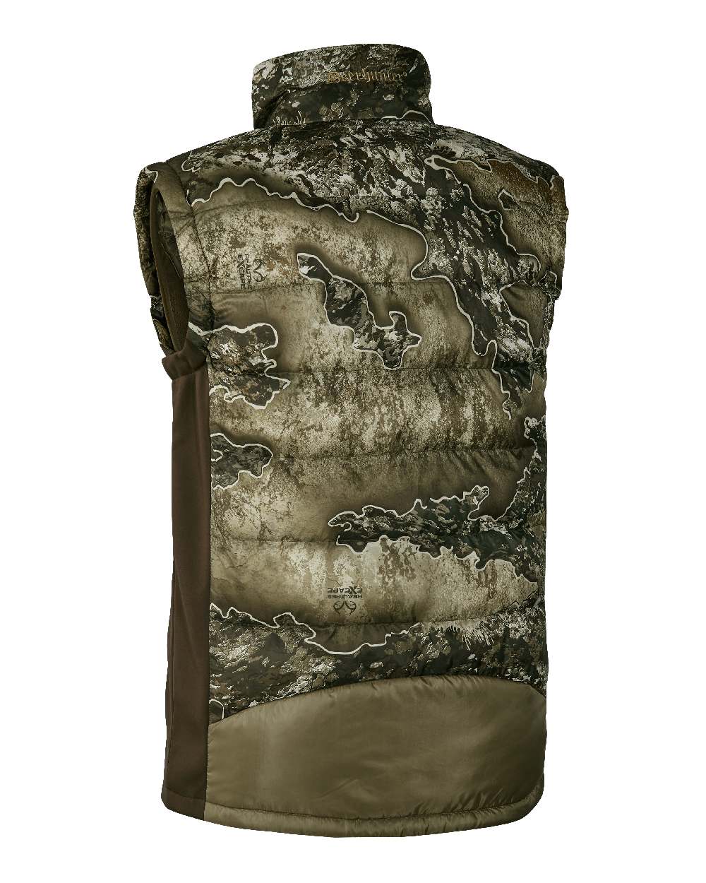Realtree Excape coloured Deerhunter Excape Quilted Waistcoat on white background 
