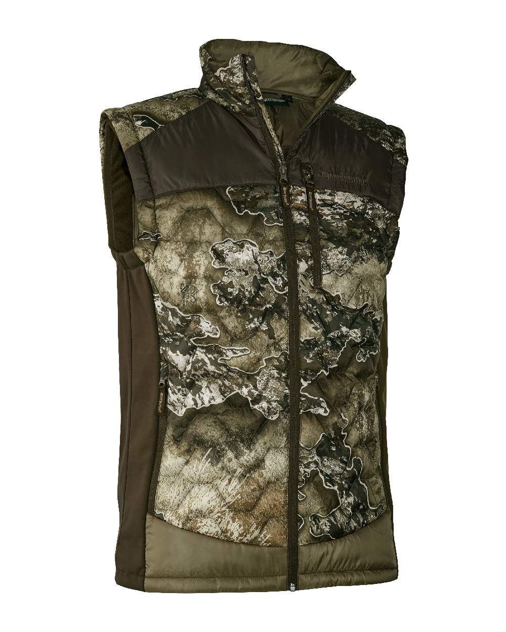 Realtree Excape coloured Deerhunter Excape Quilted Waistcoat on white background 