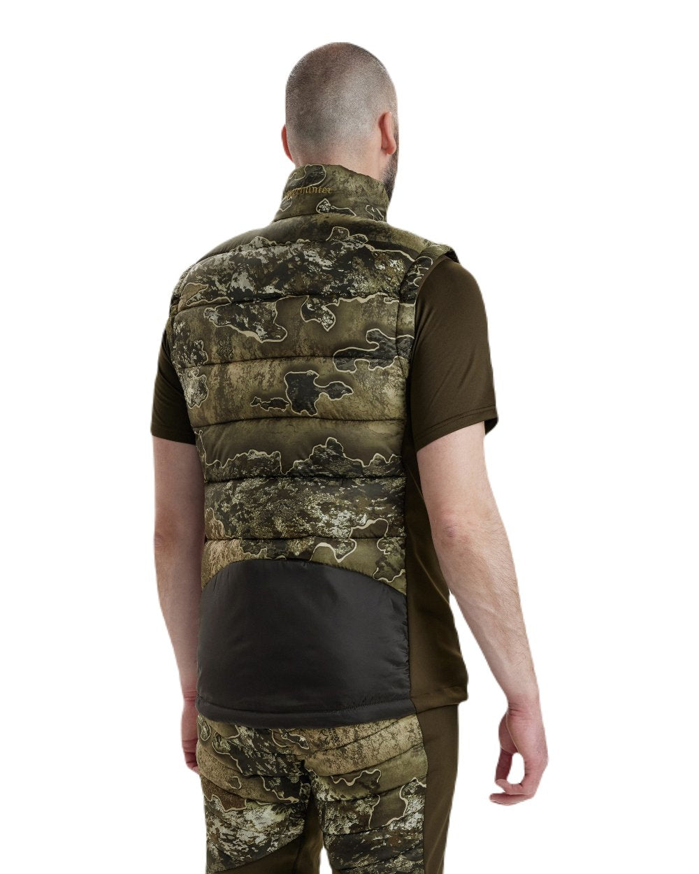 Realtree Excape coloured Deerhunter Excape Quilted Waistcoat on white background 