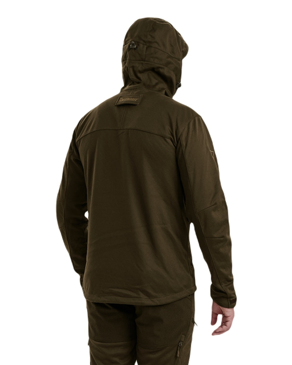 Art Green coloured Deerhunter Excape Softshell Jacket on white background 