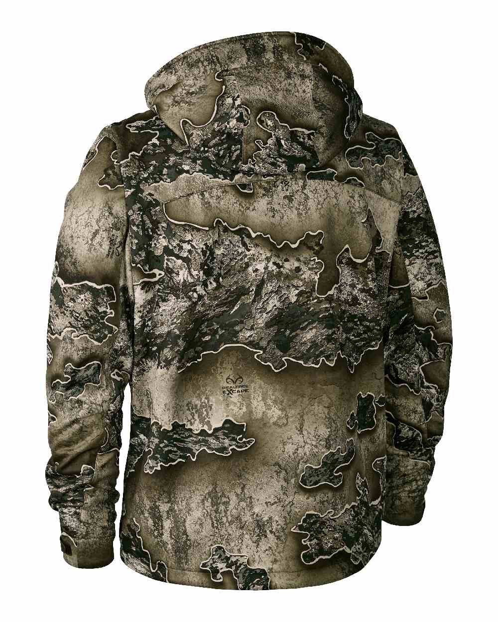 Realtree Excape coloured Deerhunter Excape Softshell Jacket on white background 