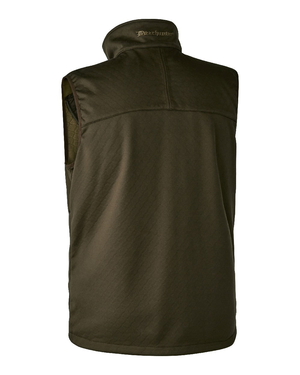 Art Green coloured Deerhunter Excape Softshell Waistcoat on white background 