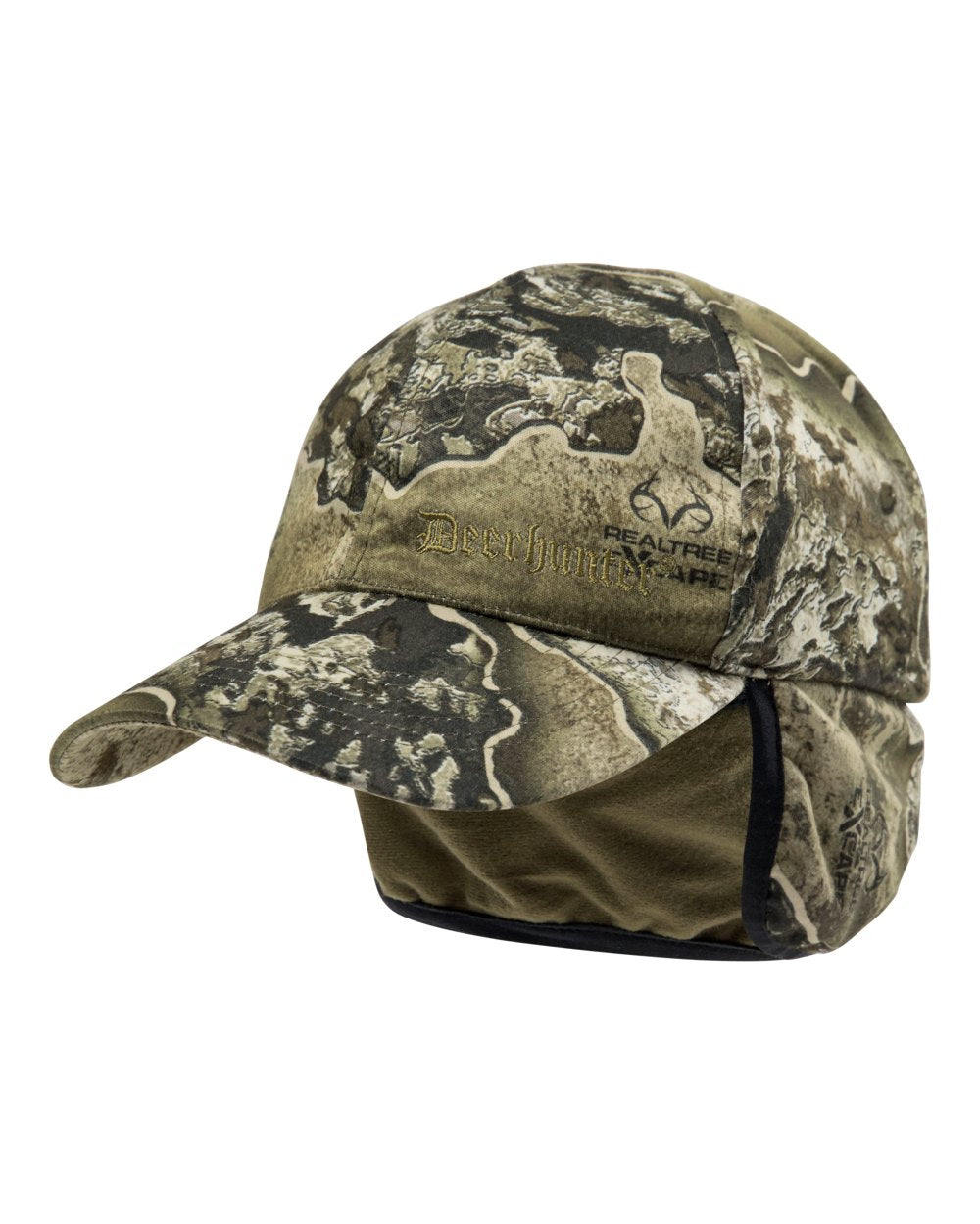 Realtree Excape coloured Deerhunter Excape Winter Cap on white background 