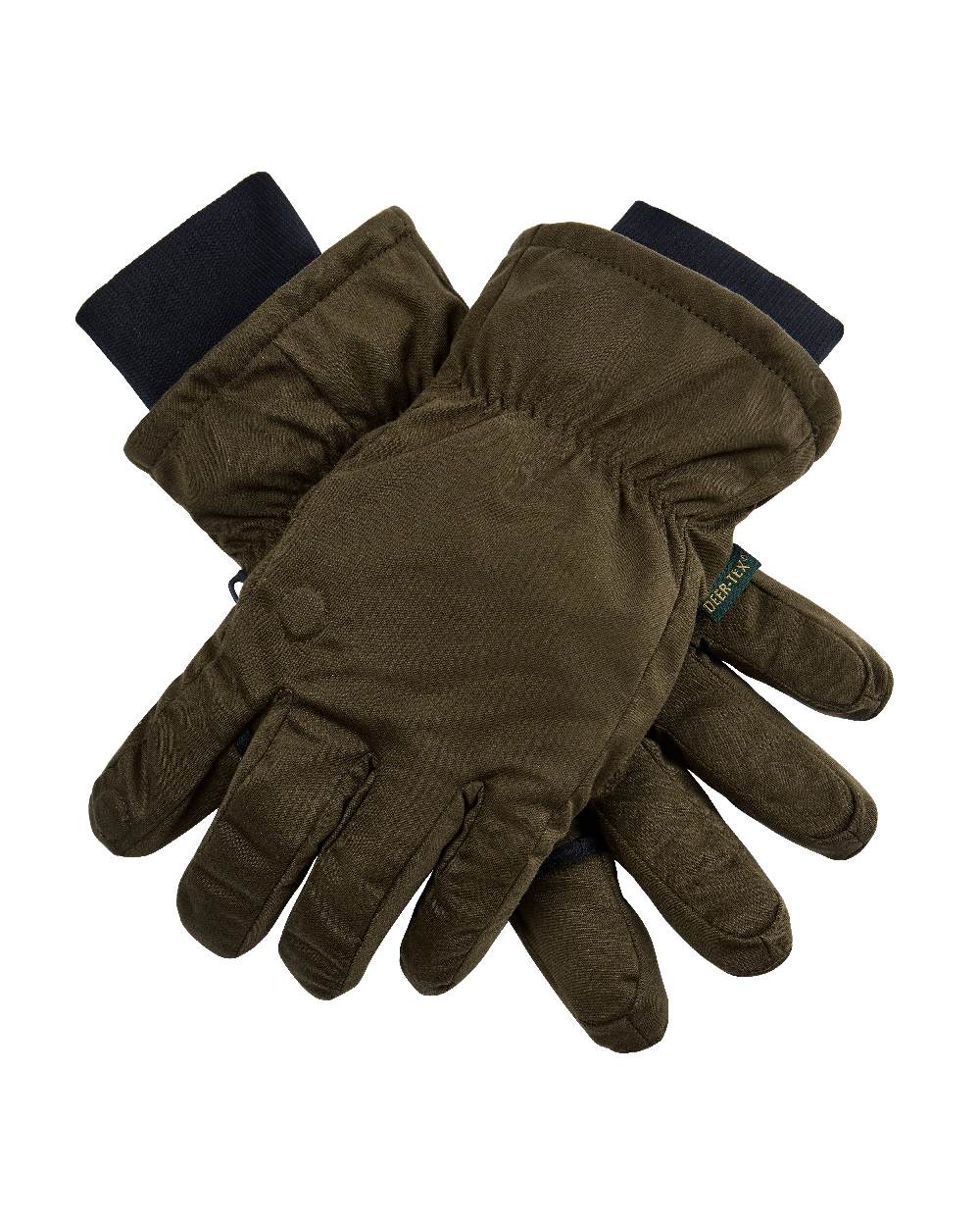 Art Green coloured Deerhunter Excape Winter Gloves on white background 