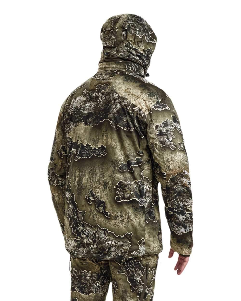 Realtree Excape coloured Deerhunter Excape Winter Waterproof Jacket on white background 