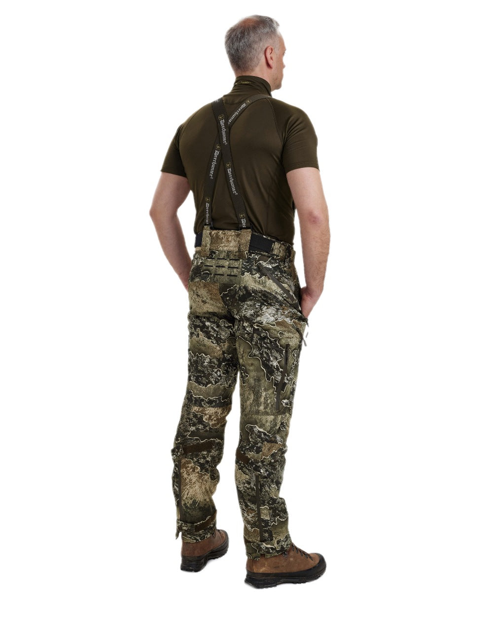 Realtree Excape coloured Deerhunter Excape Winter Waterproof Trousers on white background 