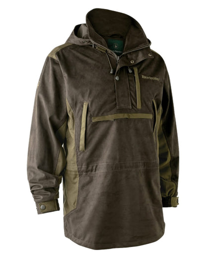 Walnut Coloured Deerhunter Explore Waterproof Smock on white background 