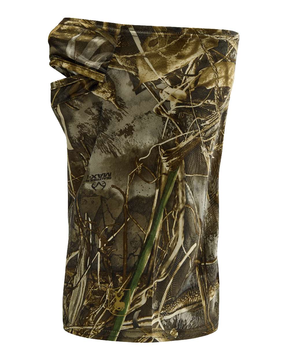 Realtree Max coloured Deerhunter Facemask on white background 