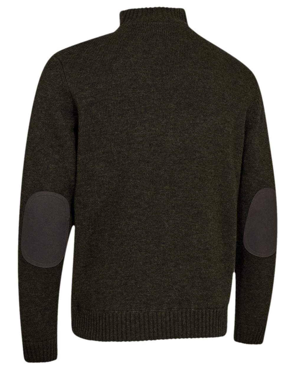 Ridgewood Melange Coloured Deerhunter Finley Half Zip Knit on white background 